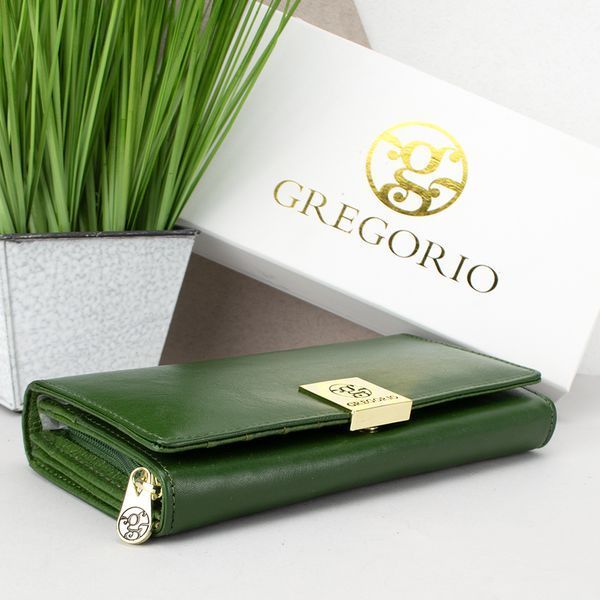 Гаманець жіночий шкіряний зелений Gregorio GS-106 класичний 2283973886 фото
