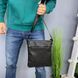 Сумка чоловіча шкіряна Handycover S105 чорна з 2 кишенями 1706522478 фото 3