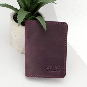 Обкладинка шкіряна на ID паспорт, права Handycover HC0047 бордова 1270095201 фото