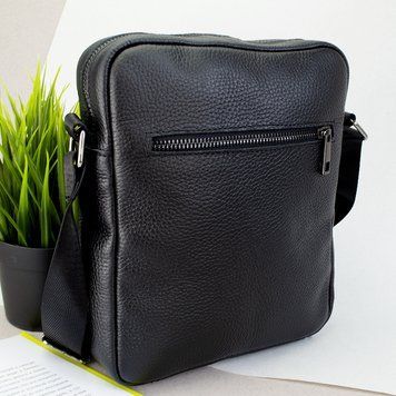 Сумка чоловіча чорна шкіряна Handycover S245 через плече 1706624917 фото