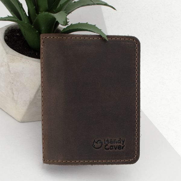 Подарунковий набір для чоловіка в коробці Handycover №42 (коричневий) ремінь, портмоне, обкладинка ID паспорт 1270151966 фото