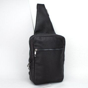 Сумка-рюкзак чоловіча шкіряна Handycover S357 чорна через плече 2088366958 фото