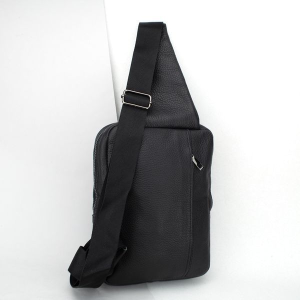 Сумка-рюкзак чоловіча шкіряна Handycover S357 чорна через плече 2088366958 фото