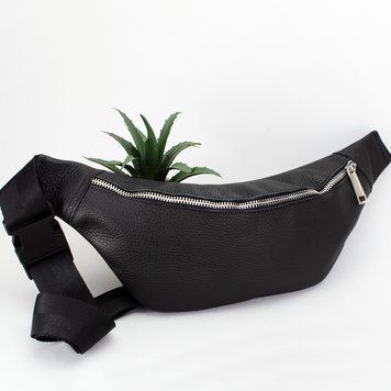 Бананка чоловіча шкіряна Handycover S356 чорна 1983672954 фото