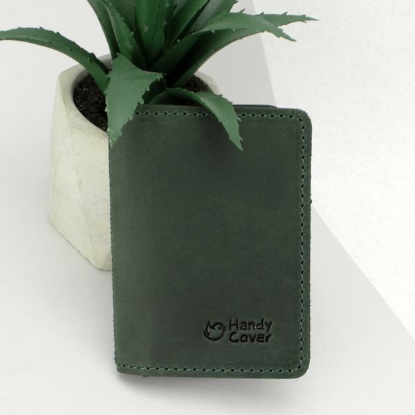 Подарунковий набір чоловічий в коробці Handycover №43 (зелений) ключниця, обкладинка ID паспорт 1271082939 фото