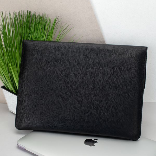 Чохол для MacBook Air 13" шкіряний на магнітах (папка-конверт А4) Handycover 801 чорний флотар 2250428662 фото