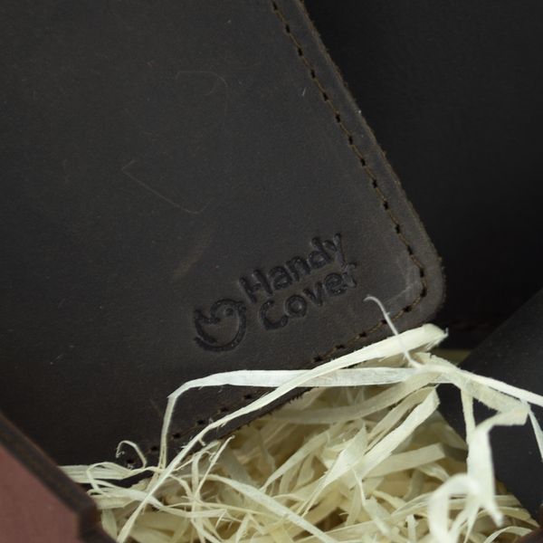 Подарунковий набір чоловічий в коробці Handycover №46 (коричневий) ключниця, обкладинка на документи і паспорт 1414136446 фото