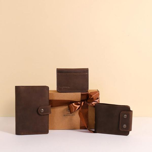 Чоловік подарунковий набір шкіряних аксесуарів Ліон 30003114 фото