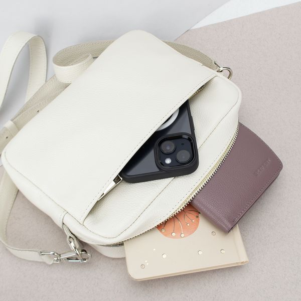 Сумка жіноча шкіряна бежева Handycover S440 кросбоді через плече 2183266415 фото