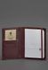 Шкіряна обкладинка для паспорта 2.0 бордова Краст 30002198 фото 3