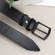 Ремінь чоловічий шкіряний з чорною пряжкою KB-35-02 black (125 см) 781664846 фото 4