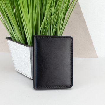 Обкладинка на ID паспорт, права шкіряна на кнопці чорна Handycover 0037 2328415125 фото