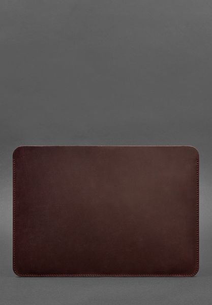 Шкіряний чохол для MacBook 14 дюйм Бордовий Crazy Horse 30003243 фото