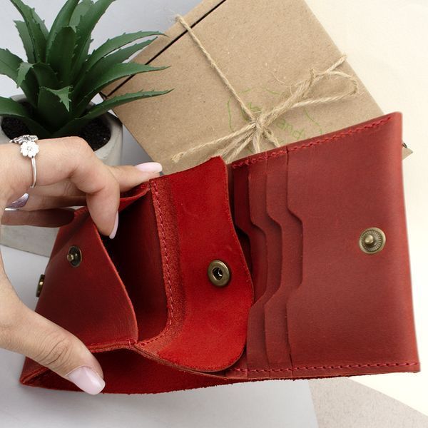 Подарунковий набір жіночий Handycover №44 (червоний) гаманець, 2 обкладинки, ключниця в коробці 1306184810 фото