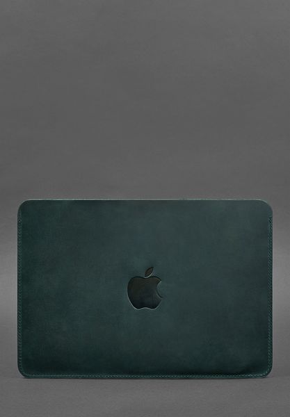 Шкіряний чохол для MacBook 14 дюйм Зелений Crazy Horse 30003244 фото