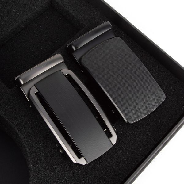 Подарунковий чоловічий набір Handycover 2515 (ремінь з 2 пряжками) чорний в коробці 2674184277 фото