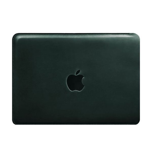 Шкіряний чохол для MacBook 14 дюйм Зелений Crazy Horse 30003244 фото