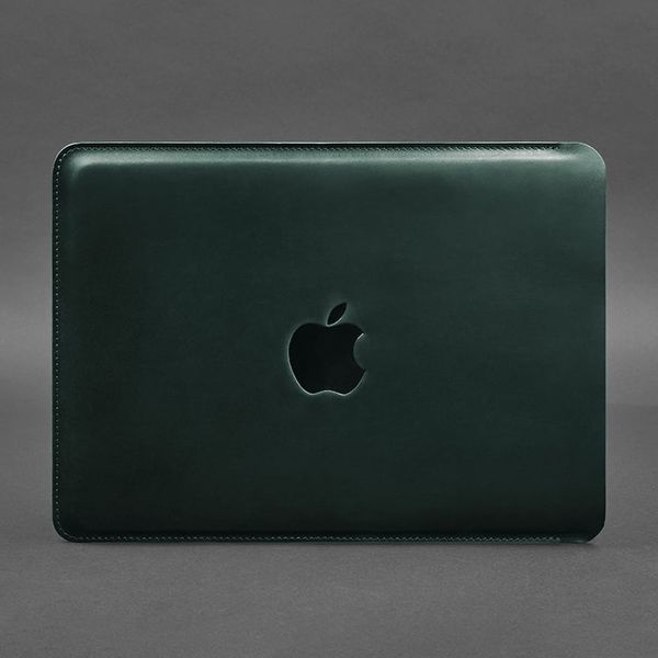 Шкіряний чохол для MacBook 14 дюйм Зелений Crazy Horse 30003244 фото