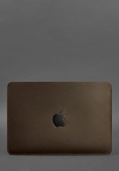 Шкіряний чохол для MacBook 14 дюйм Темно-коричневий Crazy Horse 30003246 фото