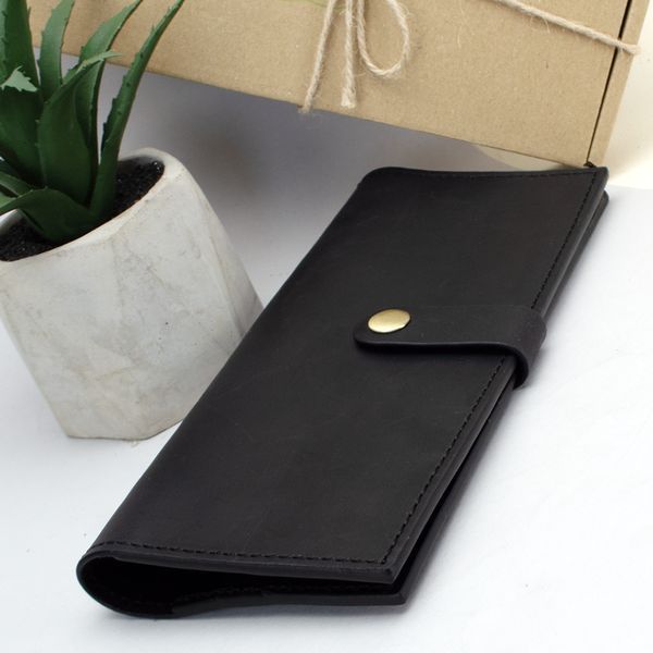 Подарунковий набір жіночий Handycover №45 (чорний) гаманець, обкладинка, ключниця в коробці 1306322613 фото