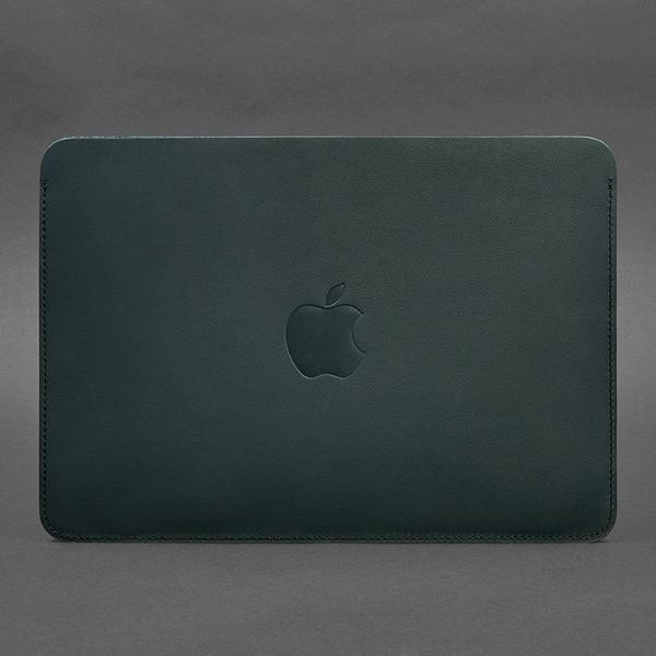 Чохол із натуральної шкіри для MacBook 13 дюйм Зелений краст 30003375 фото