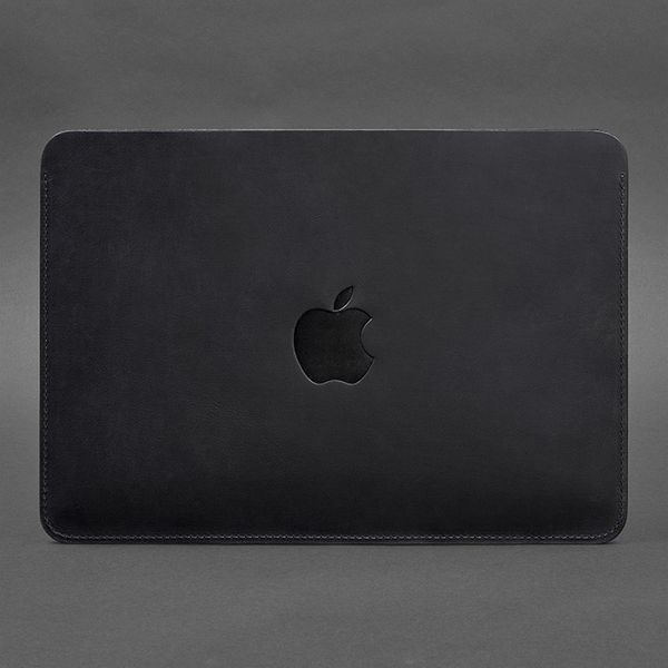 Чохол із натуральної шкіри для MacBook 13 дюйм Синій Crazy Horse 30003377 фото