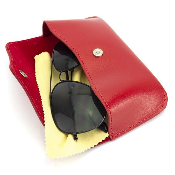 Чохол для окулярів шкіряний Handycover HC0085 (червоний) на магніті 1437974767 фото