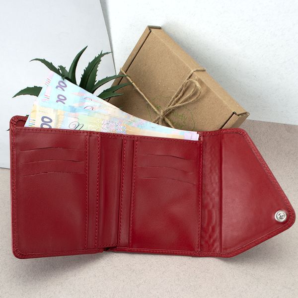 Подарунковий жіночий набір №89: гаманець Sabrina + обкладинка на паспорт + ключниця (червоний пітон) 2126362105 фото