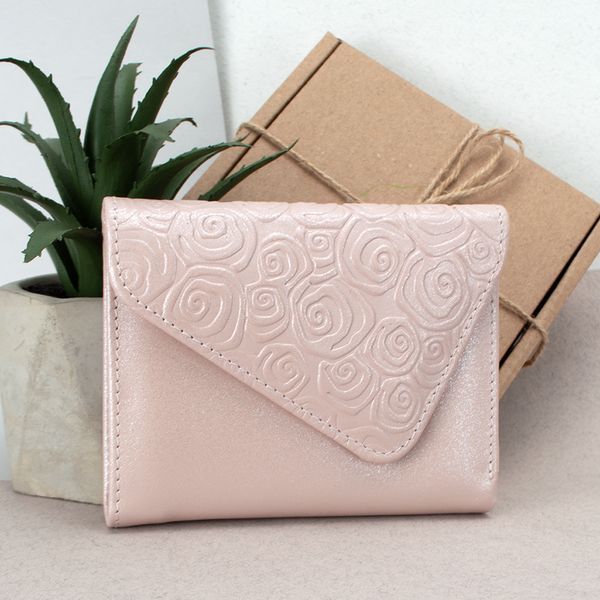 Подарунковий жіночий набір №89: гаманець Sabrina + обкладинка на паспорт + ключниця (рожеві квіти) 2126388113 фото