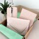 Подарунковий жіночий набір №89: гаманець Sabrina + обкладинка на паспорт + ключниця (рожеві квіти) 2126388113 фото 1