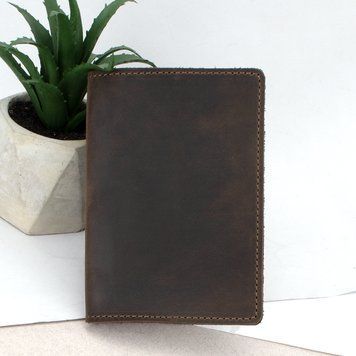 Обкладинка на паспорт шкіряна HandyCover HC0073 коричнева 1240315839 фото