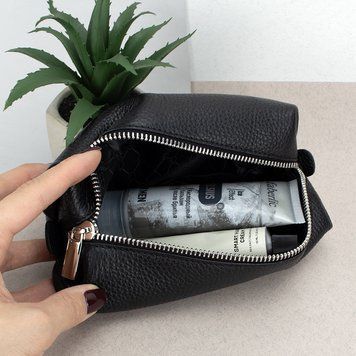 Косметичка чоловіча зі шкіри HandyCover 2015 чорна на блискавці 2145226805 фото