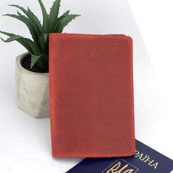 Обкладинка на паспорт шкіряна HandyCover HC0073 червона 1240317998 фото