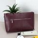 Косметичка жіноча шкіряна на блискавці 2012 бордовий пітон 2115607752 фото 3