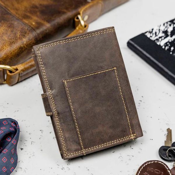Чоловіче шкіряне портмоне Always Wild N4L-P-CHM коричневе 2701660950 фото