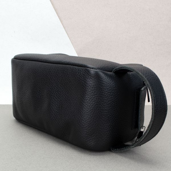 Несесер чоловічий шкіряний HandyCover S434 чорний на блискавці 2443906864 фото